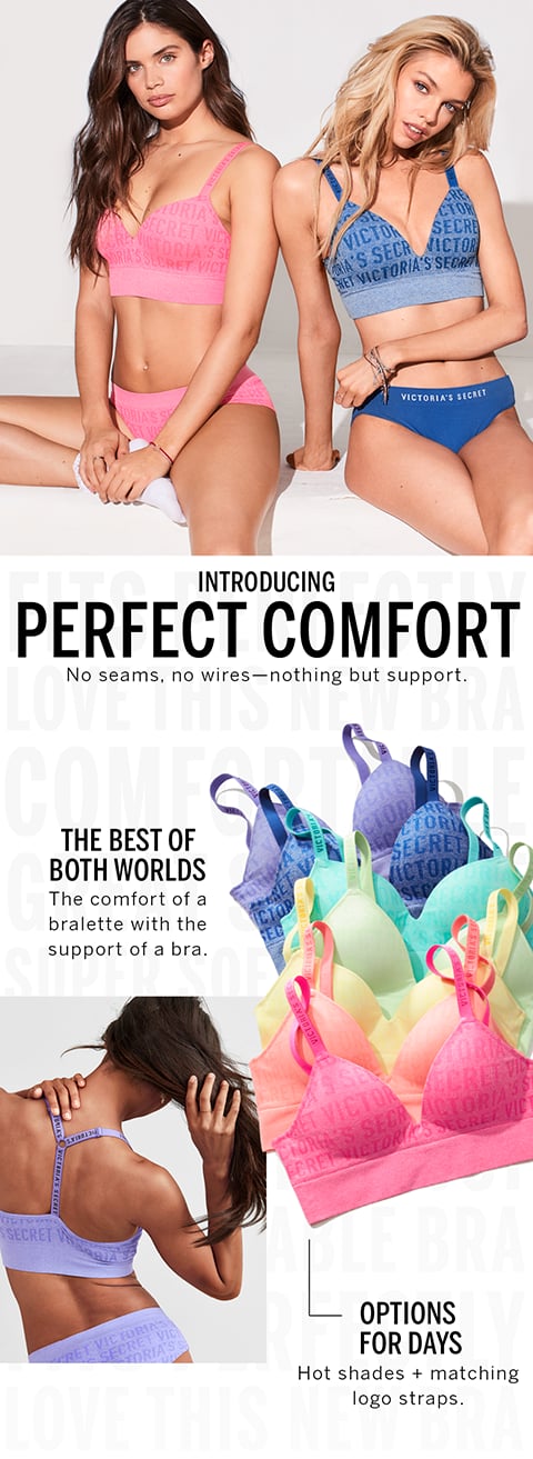 新品　Victoria's Secret パット付きブラレット & ショーツ シームレスコレクション：PERFECT COMFORT ブラ＆ショーツ