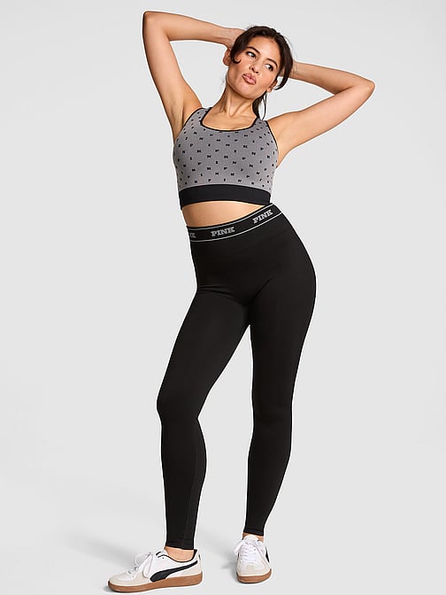 VICTORIA'S SECRET PINK フレアレギンス！ S 黒 Buy All-Day Cotton Foldover Flare Leggings, Pure Black