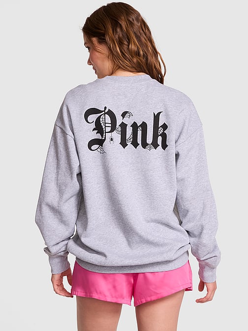 Victoria'sSecretPINKロング丈スウェットトレーナーゆったりM Victoria'sSecretPINKロング丈スウェットトレーナーゆったりM