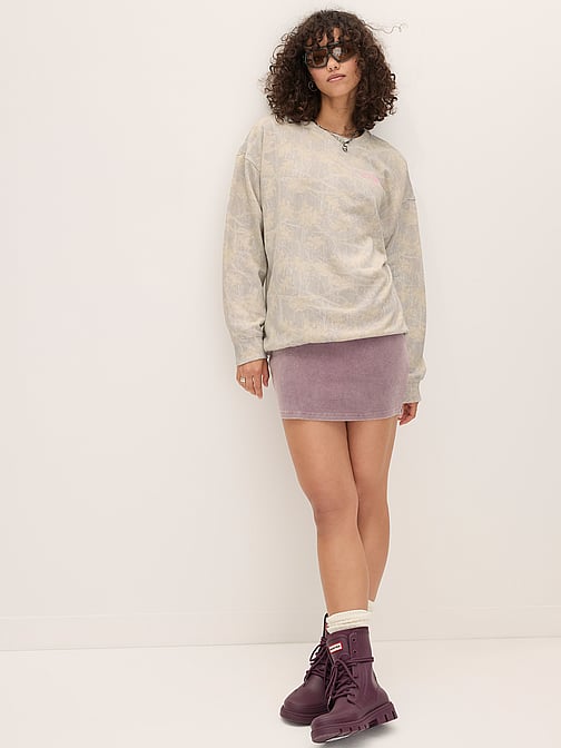V12 ピンク スェットスカート スリットスウェットスカート /Slit Sweat Skirt | FICTION TOKYO