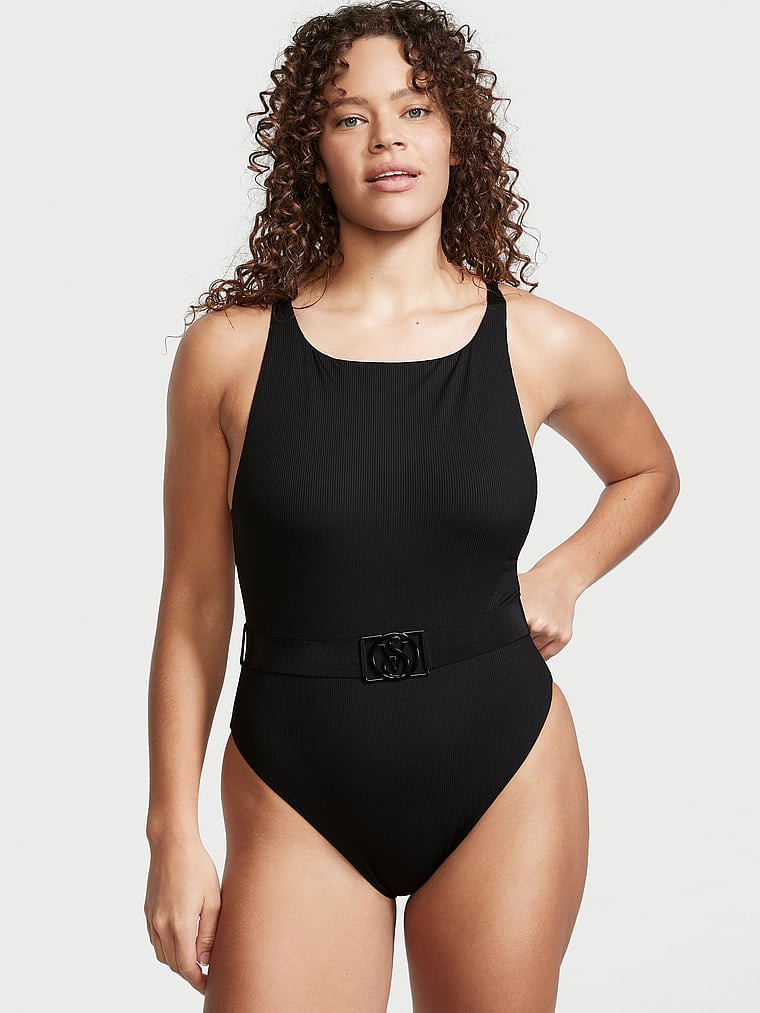 Wild Wanderer ベルト付き ハイネック ワンピース スイムウェア Victoria S Secret
