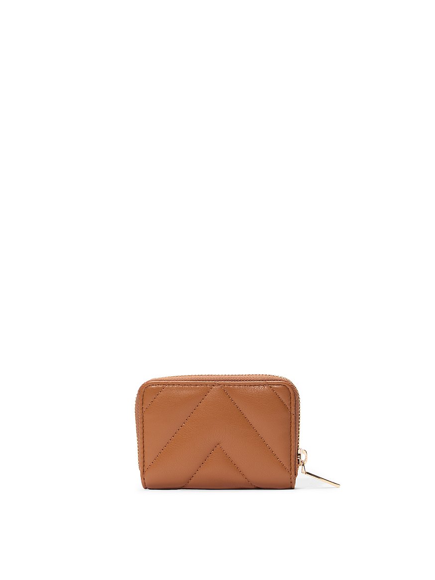 VICTORIA 'S SECRET 財布　SMALL 小銭入れ ジップ付きスモール ウォレット, ブラウンを購入する - Small
