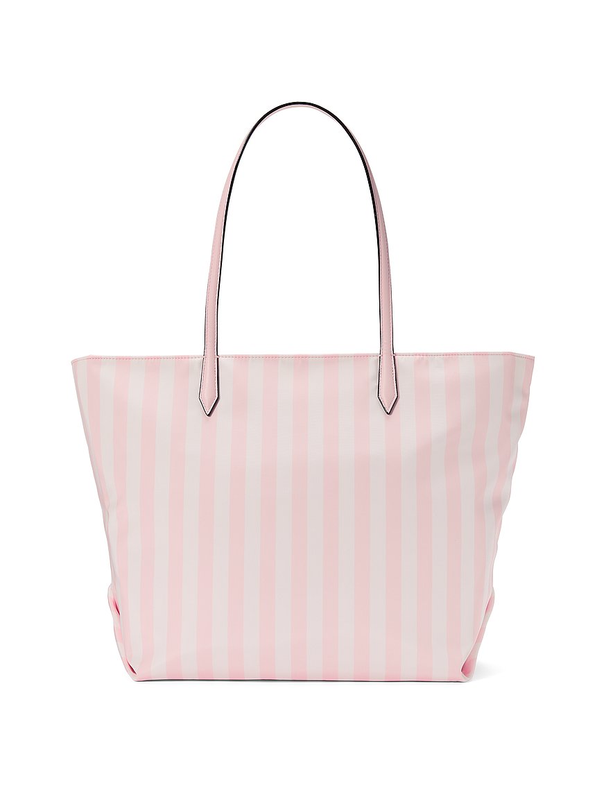 ☆Victoria's secret ロゴがお洒落なストライプラージトート☆ ☆Victoria's secret 数量限定お洒落なストライプトートバッグ