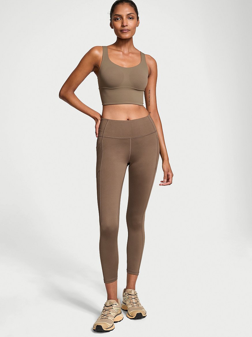 新品❤️VICTORIA'SSECRET VSX❤️紫色 Vネック スポーツブラ VSX Elevate™ クロスバック メッシュ スポーツブラ, テラ オリーブを