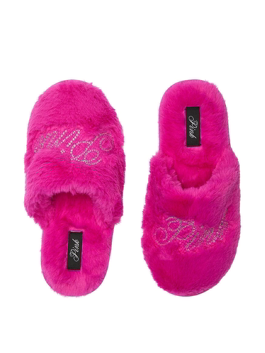 ★Victoria's Secret★クローズドトゥ フェイクファー スリッパ クローズトウ フェイクファー スリッパ、を購入する - Slippers