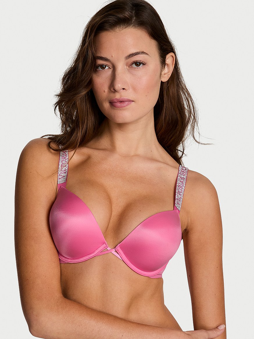 Bombshell ロゴ シャイン ストラップ 2カップアップ プッシュアップ