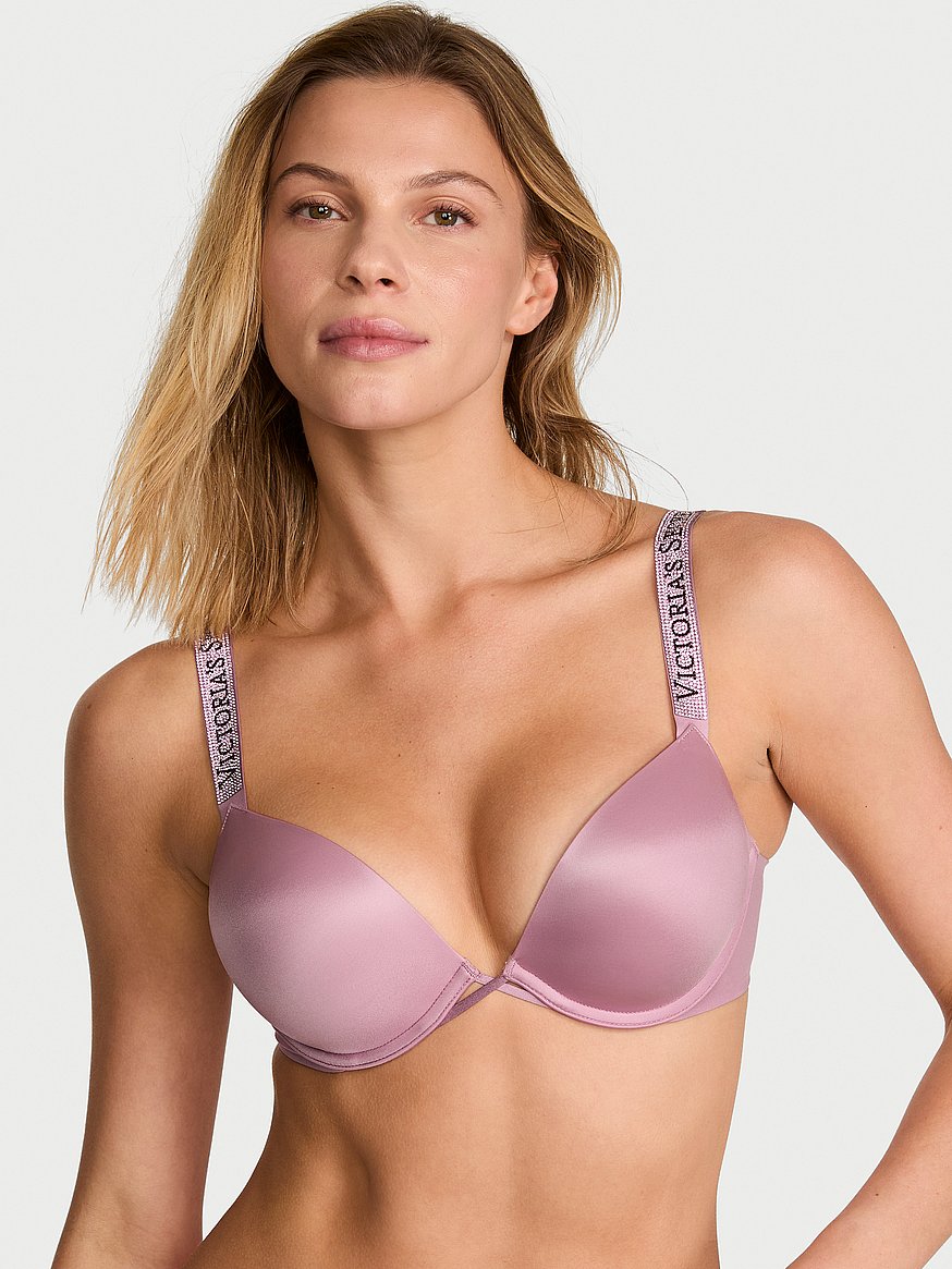Bombshell ロゴ シャイン ストラップ 2カップアップ プッシュアップ