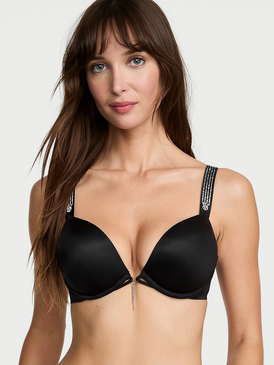 【３２Ｂ／Ｓ】２カップアッププッシュアップブラ＆ソング VS Bombshell 2カップアップ オンブレ ストライプ シャイン ストラップ