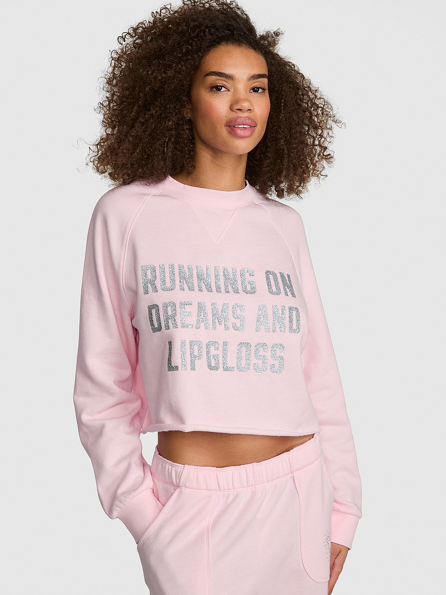 PINK | Elle Campus Fleece™​​​​​​​ クロップド クルー スウェット