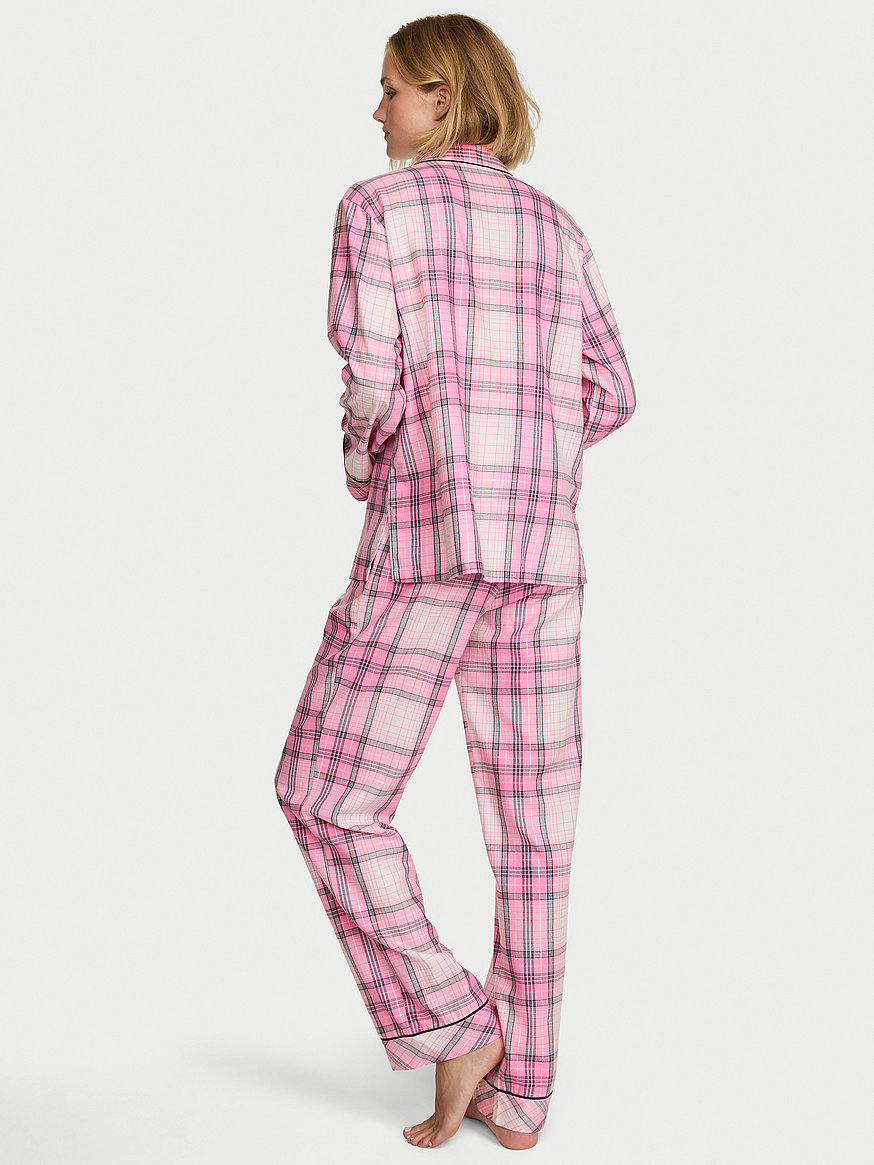 CozyFlannel™ ロング パジャマセット, セクシー リトル ピンク